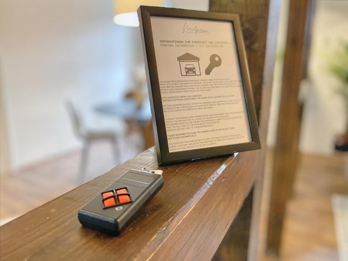 Milpau Recklinghausen1 - Modernes Und Zentrales Premium-Apartment Mit Queensize-Bett, Netflix, Nespresso, Smart-Tv Und Privatparkplatz Eksteriør billede
